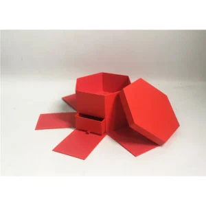 กล่องของขวัญจัดดอกไม้ หกเหลี่ยม เหมาะสำหรับเซอร์ไพรส์แฟนและของขวัญ