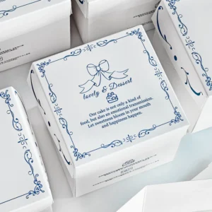 กล่องบรรจุภัณฑ์เค้กขนาดเล็กเรียบง่าย