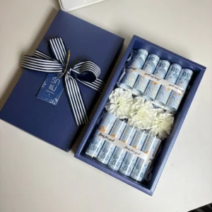 กล่องวันแม่ กล่องของขวัญ กล่องเซอร์ไพรส์ ใส่ได้ทุกใบ พร้อมกล่องสีน้ำเงินหรูหรา