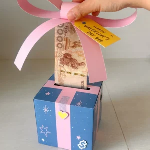 กล่องของขวัญดึงเงิน กล่องดึงธนบัตร ดึงเงินออกมาได้ ให้ในวันเกิด วันครบรอบ