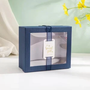 กล่องของขวัญฝาใสสำเสร็จรูป ไม่ต้องประกรอบ ของเซอร์ไพร้ ใส่ของฝากของชำร่วย